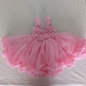 Ruffle Butts Pink Diaper Cover with Ruffles